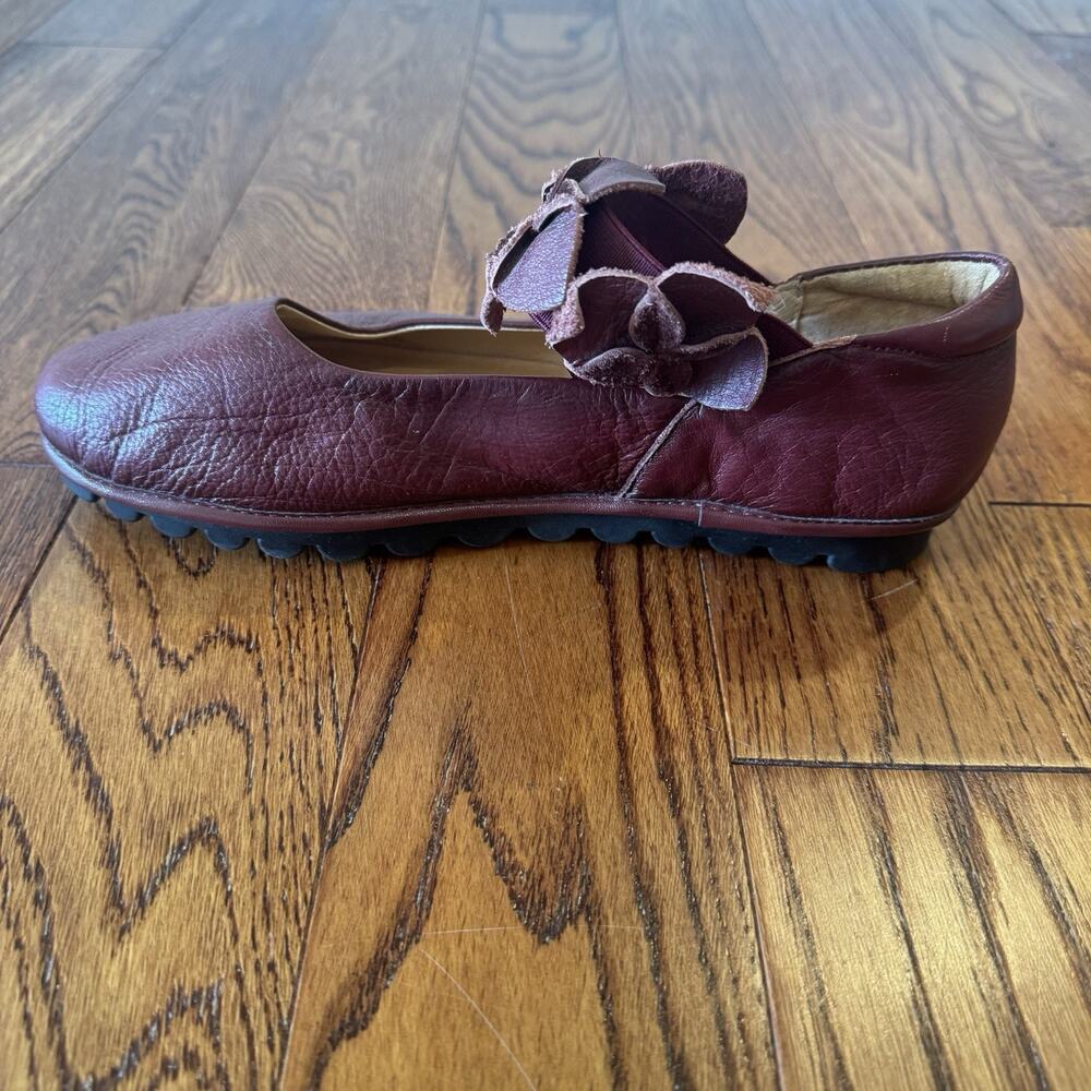 Spring Step L'Artiste Talulla 39 Women's Shoes 8.5 Burgundy Floral Ballet Flats - Picture 7 of 11
